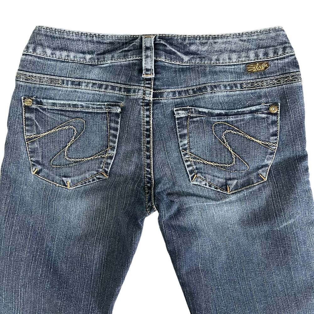 Silver Jeans Santorini Crop Capri Blue Dark Wash Women’s Size 27 - Picture 6 of 9